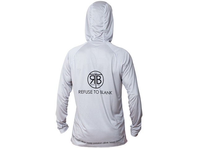 RTB UV Long Sleeve Hoodie UPF 50+ Light Grey